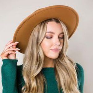 Tan Felt Structured Hat